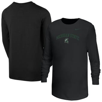 Youth Nike  Black Michigan State Spartans Arched Core Long Sleeve T-Shirt