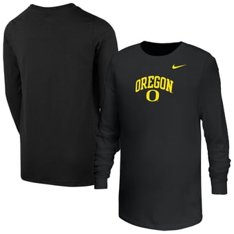 Youth Nike  Black Oregon Ducks Arched Core Long Sleeve T-Shirt