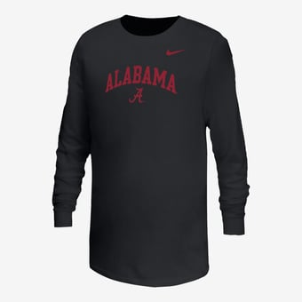 Youth Nike  Black Alabama Crimson Tide Arched Core Long Sleeve T-Shirt