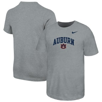 Youth Nike  Heather Gray Auburn Tigers Arched Name Drop T-Shirt