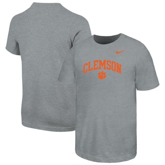 Youth Nike  Gray Clemson Tigers Arched Name Drop T-Shirt