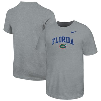 Youth Nike  Heather Gray Florida Gators Arched Name Drop T-Shirt