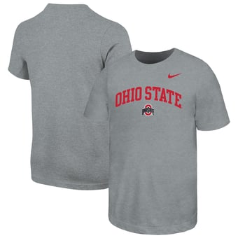 Youth Nike  Heather Gray Ohio State Buckeyes Arched Name Drop T-Shirt