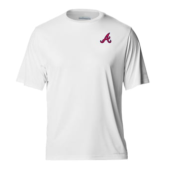 Men's Columbia White Atlanta Braves  Terminal Tackle Omni-Shade T-Shirt