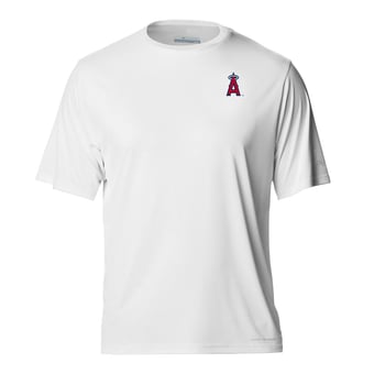 Men's Columbia White Los Angeles Angels  Terminal Tackle Omni-Shade T-Shirt