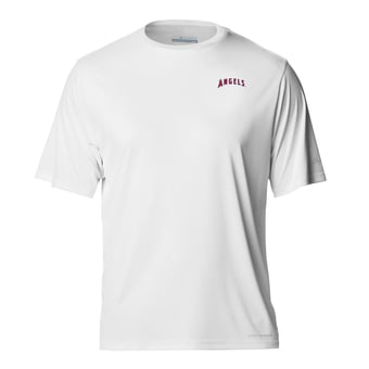 Men's Columbia White Los Angeles Angels  Terminal Tackle Omni-Shade T-Shirt