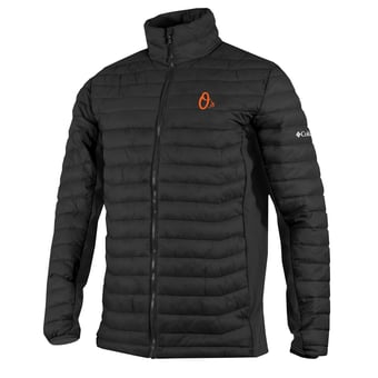 Men's Columbia Black Baltimore Orioles  Powder Pass Hybrid Full-Zip Jacket