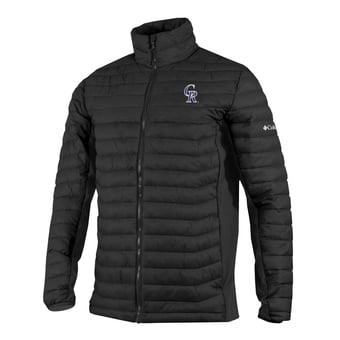 Men's Columbia Black Colorado Rockies  Powder Pass Hybrid Full-Zip Jacket