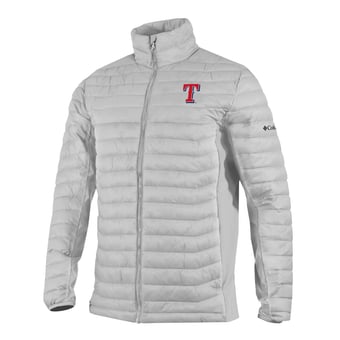 Men's Columbia Gray Texas Rangers  Powder Pass Hybrid Full-Zip Jacket