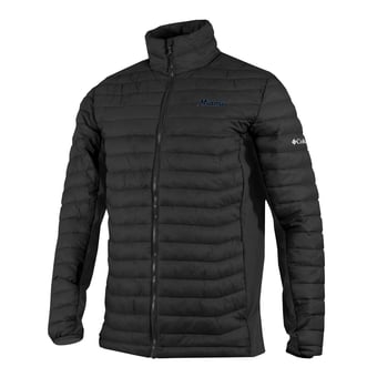 Men's Columbia Black Miami Marlins  Powder Pass Hybrid Full-Zip Jacket