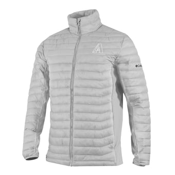 Men's Columbia Gray Arizona Diamondbacks  Powder Pass Hybrid Full-Zip Jacket