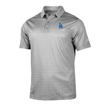 Men's Columbia Gray Los Angeles Dodgers Dusk Diamond Polo