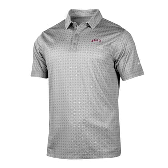 Men's Columbia Gray Los Angeles Angels Dusk Diamond Polo