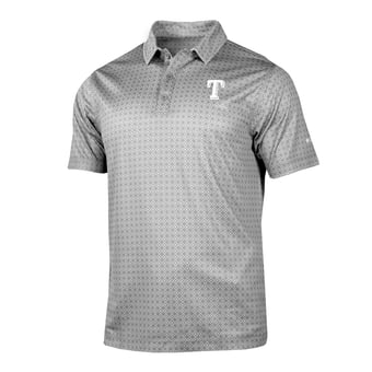 Men's Columbia Gray Texas Rangers Dusk Diamond Polo