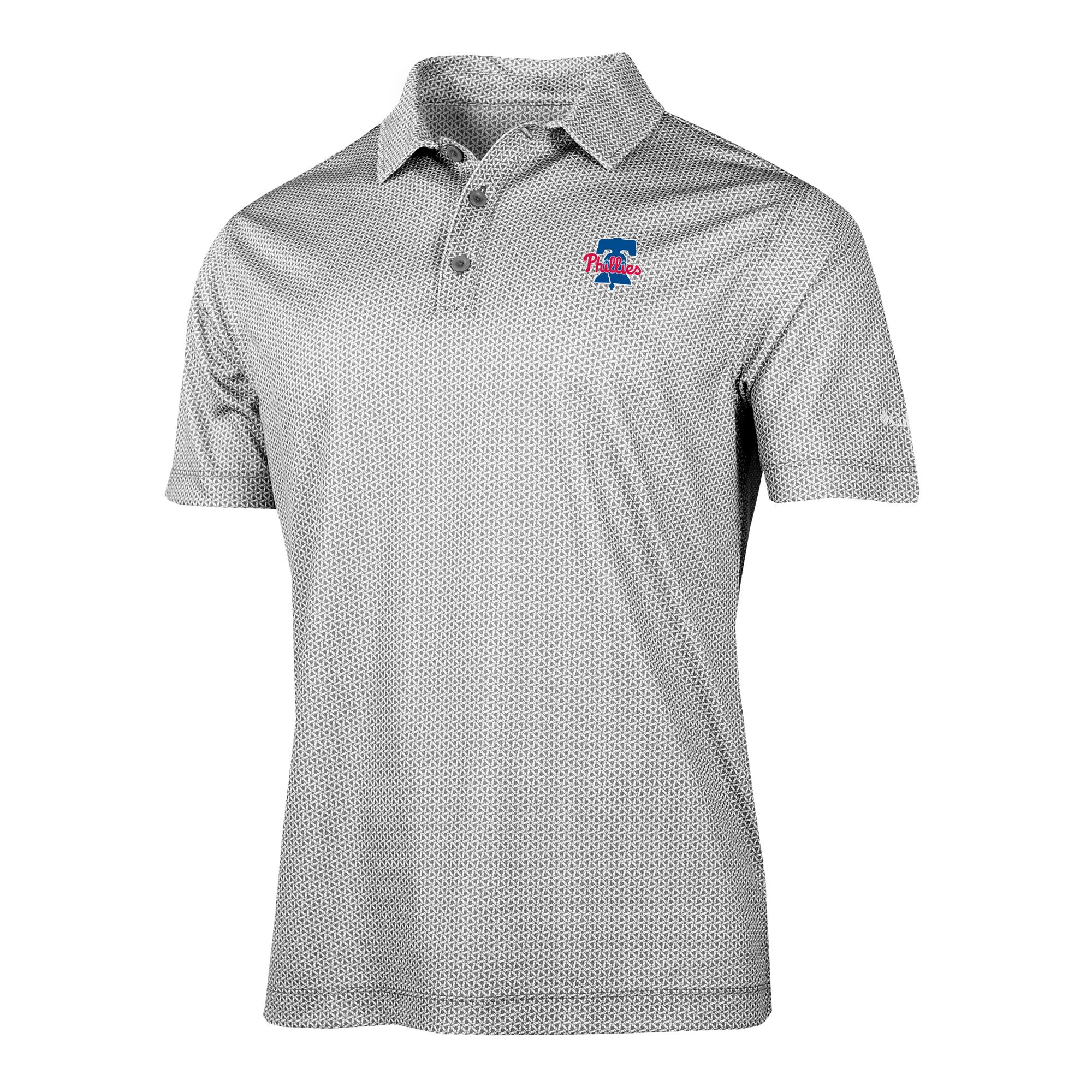 Men's Columbia Gray Philadelphia Phillies Crosscurrent Polo