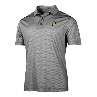 Men's Columbia Black Pittsburgh Pirates Crosscurrent Polo