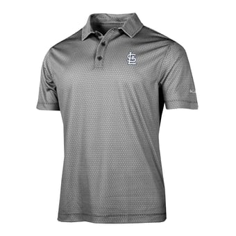 Men's Columbia Black St. Louis Cardinals Crosscurrent Polo