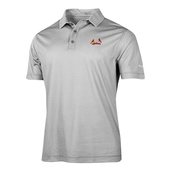 Men's Columbia Gray St. Louis Cardinals Crosscurrent Polo
