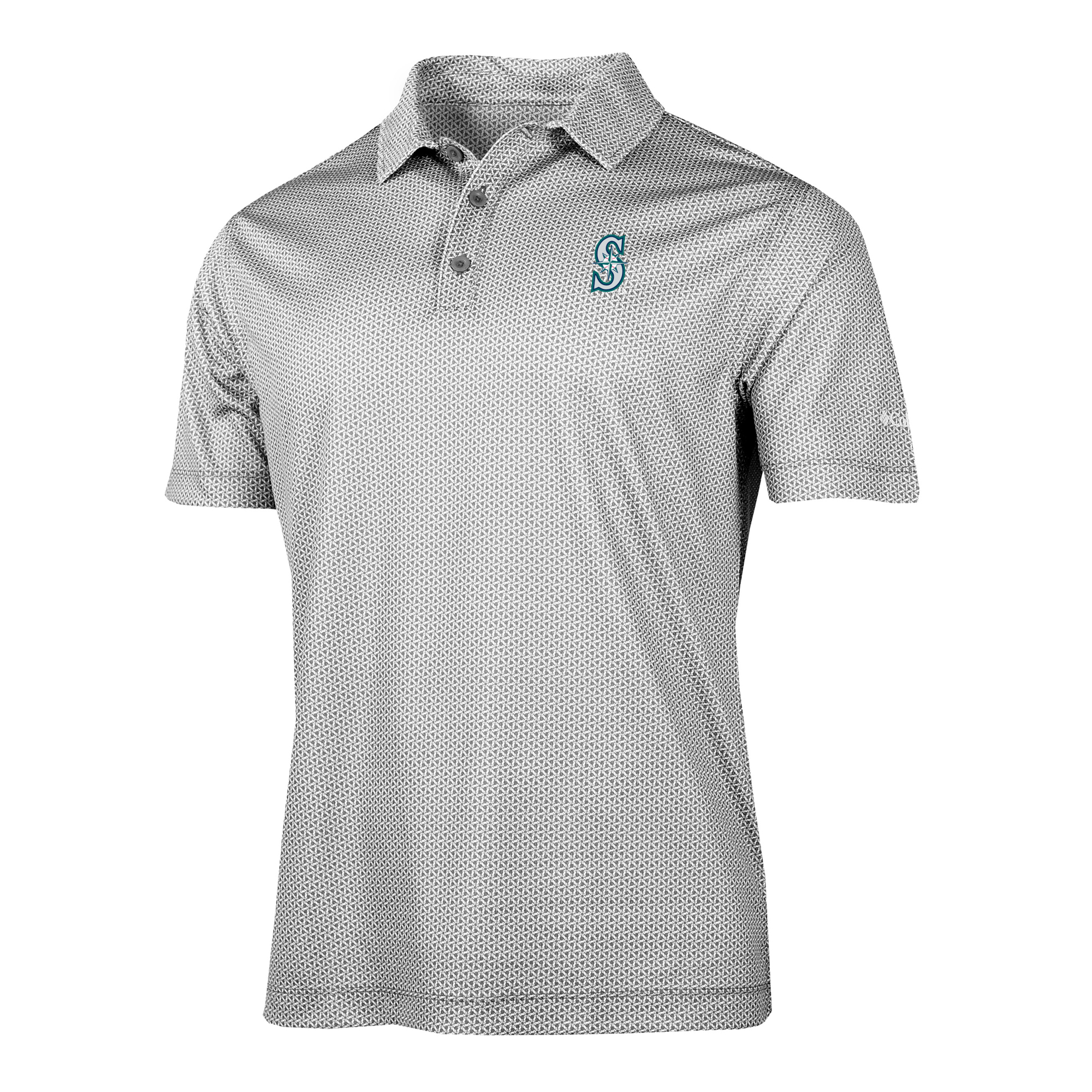 Men's Columbia Gray Seattle Mariners Crosscurrent Polo