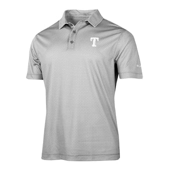 Men's Columbia Gray Texas Rangers Crosscurrent Polo