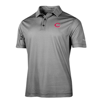 Men's Columbia Black Cincinnati Reds Crosscurrent Polo