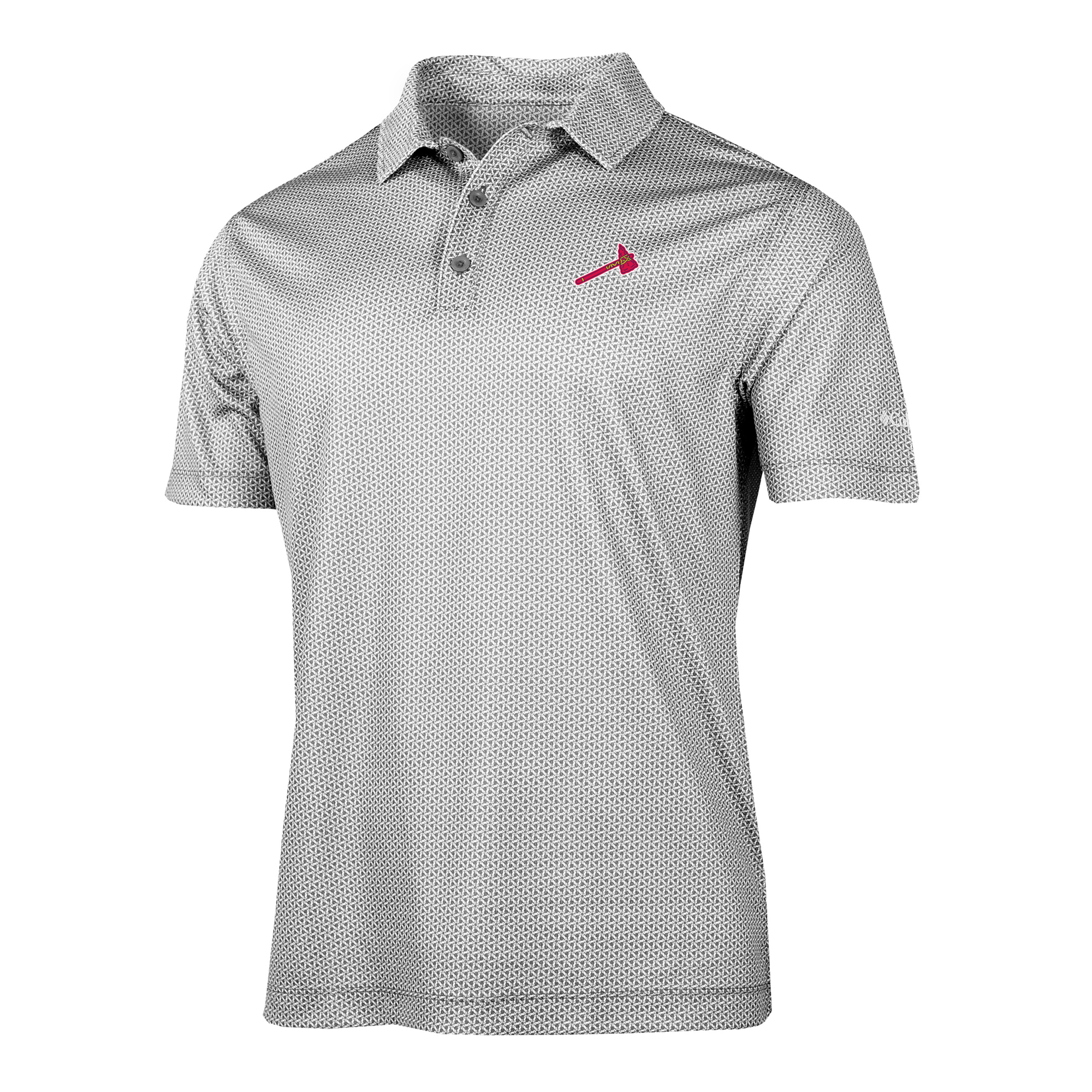 Men's Columbia Gray Atlanta Braves Crosscurrent Polo