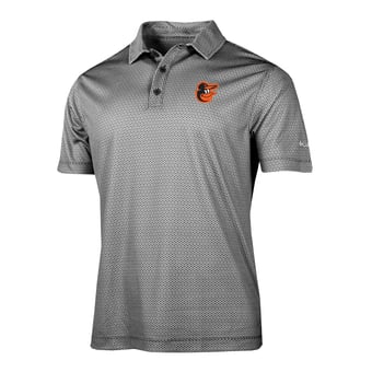 Men's Columbia Black Baltimore Orioles Crosscurrent Polo