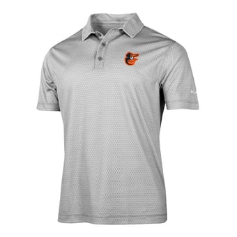 Men's Columbia Gray Baltimore Orioles Crosscurrent Polo