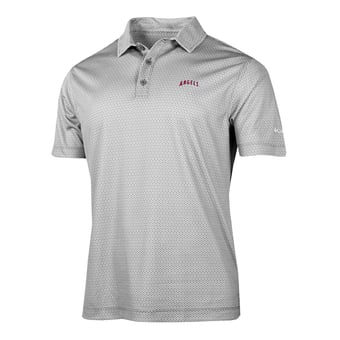 Men's Columbia Gray Los Angeles Angels Crosscurrent Polo