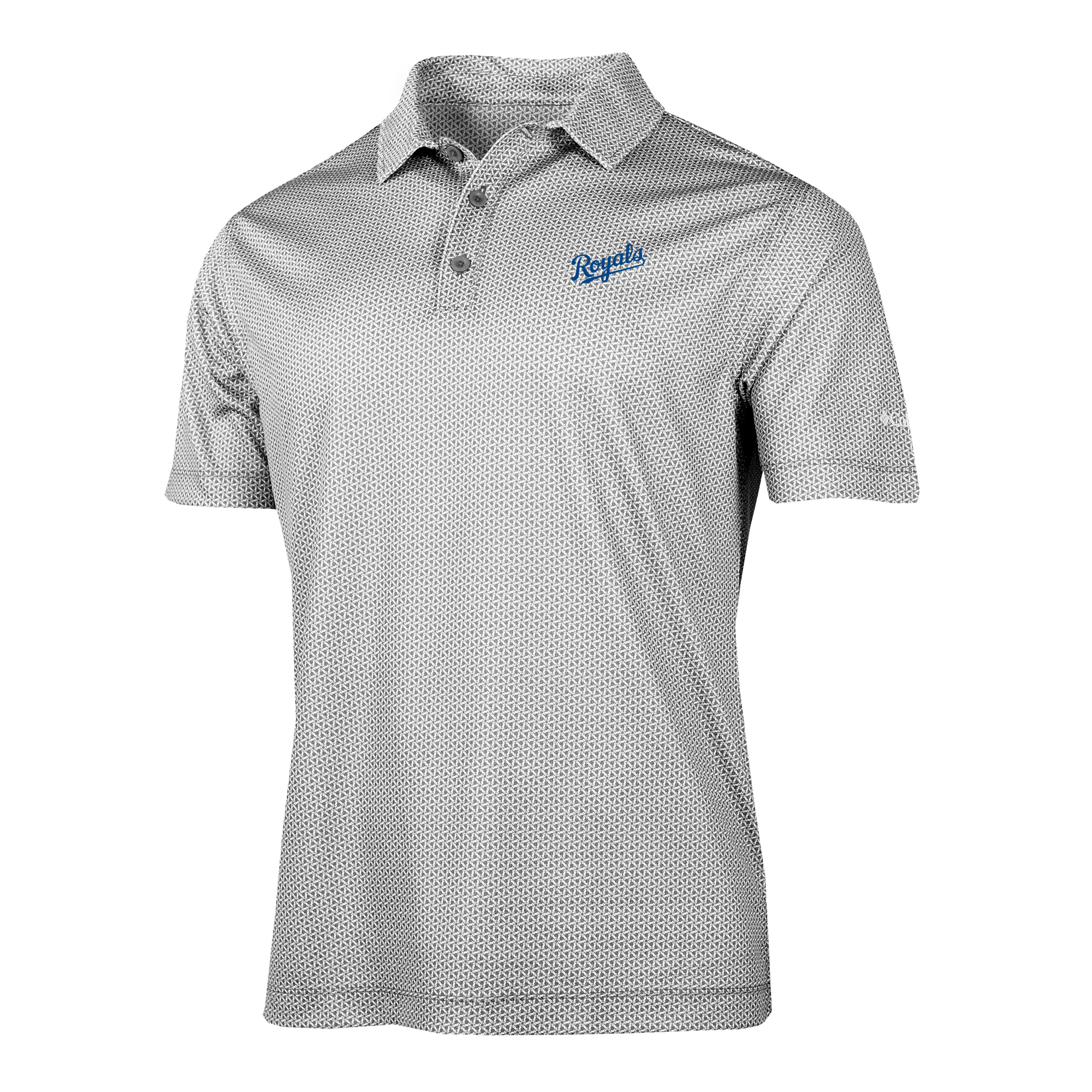 Men's Columbia Gray Kansas City Royals Crosscurrent Polo