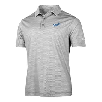 Men's Columbia Gray Kansas City Royals Crosscurrent Polo