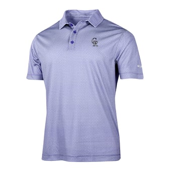 Men's Columbia Purple Colorado Rockies Crosscurrent Polo
