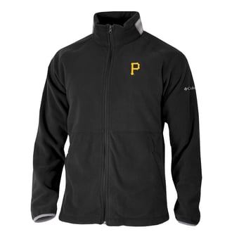 Men's Columbia Black Pittsburgh Pirates  Everest Ridge Full-Zip Fleece Jacket