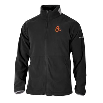 Men's Columbia Black Baltimore Orioles  Everest Ridge Full-Zip Fleece Jacket