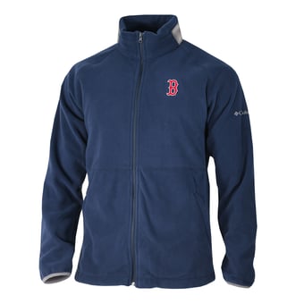 Men's Columbia Navy Boston Red Sox  Everest Ridge Full-Zip Fleece Jacket