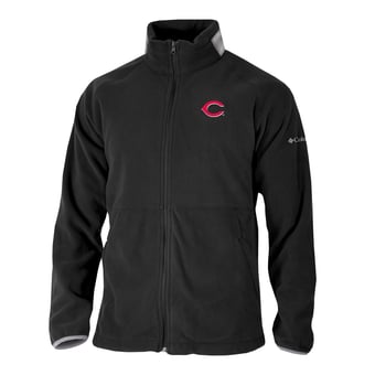 Men's Columbia Black Cincinnati Reds  Everest Ridge Full-Zip Fleece Jacket