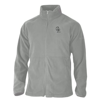 Men's Columbia Gray Colorado Rockies  Everest Ridge Full-Zip Fleece Jacket