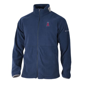 Men's Columbia Navy Los Angeles Angels  Everest Ridge Full-Zip Fleece Jacket