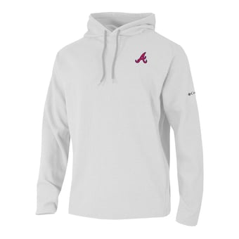 Men's Columbia White Atlanta Braves  Swingcraft Hoodie
