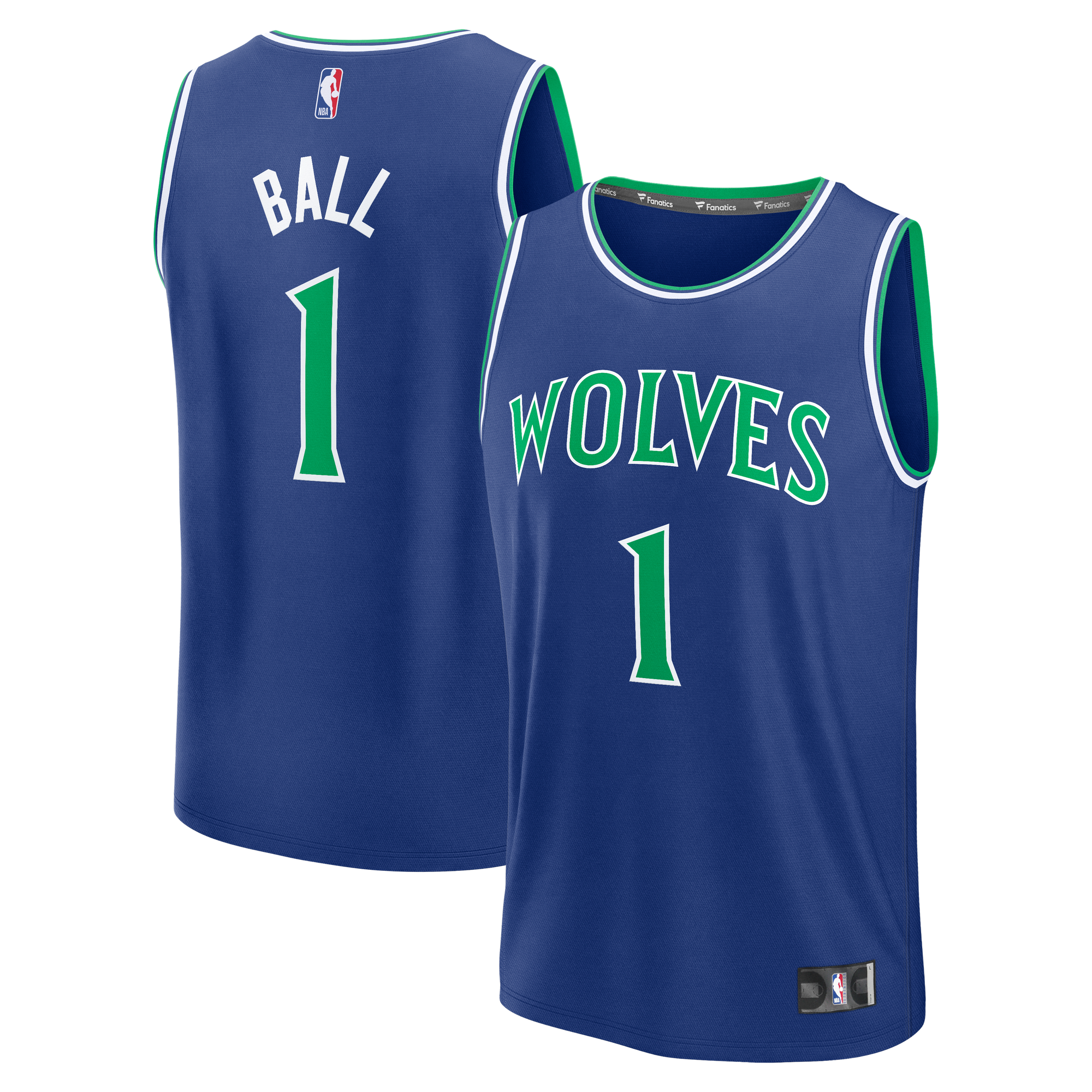 Men's Fanatics LaMelo Ball Blue Minnesota Timberwolves Fast Break Jersey - Icon Edition