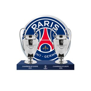 Répliques des trophées PSG UCL 2025 et 2026 - 100 mm, vue 1
