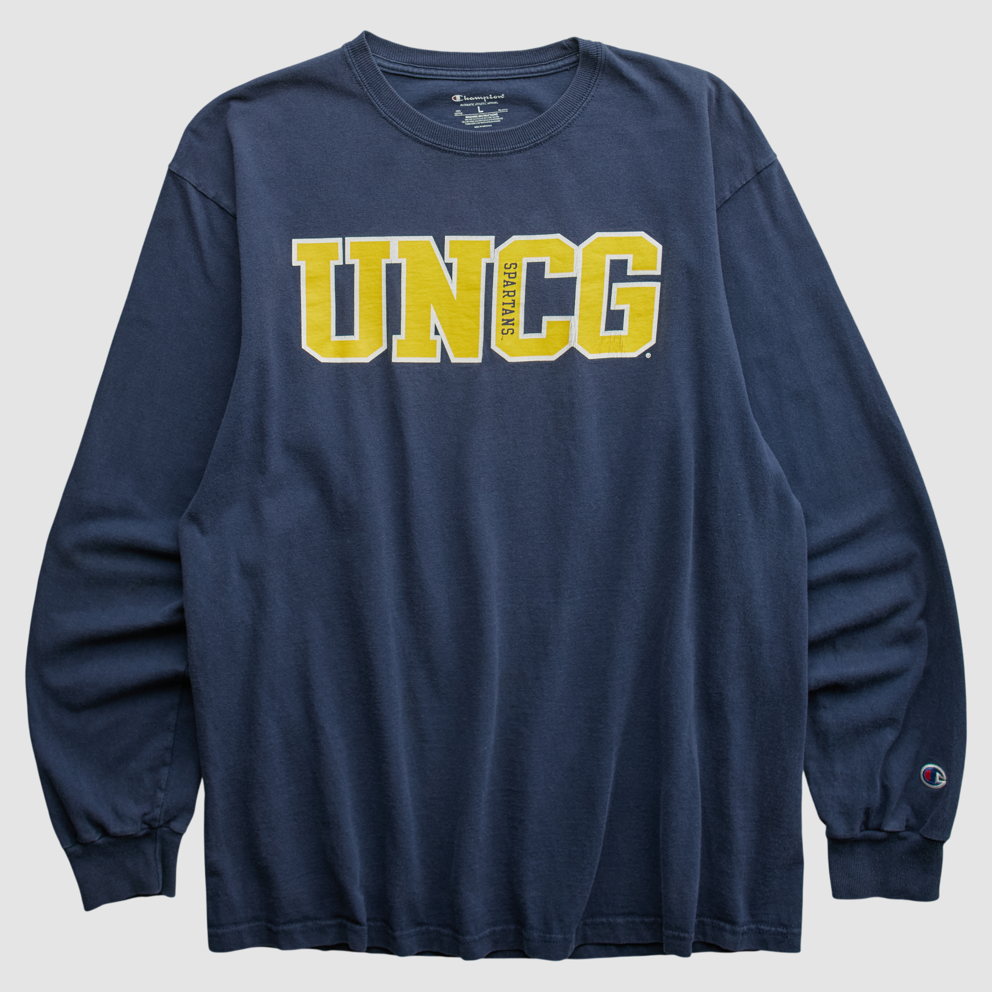 UNCG Spartans Champion 2010s Long Sleeve T-shirt - Navy - M by Fanatics Real Vintage