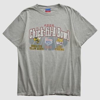 Chick-Fil-A Bowl Champion 2008 T-shirt - Heather Gray - S by Fanatics Real Vintage