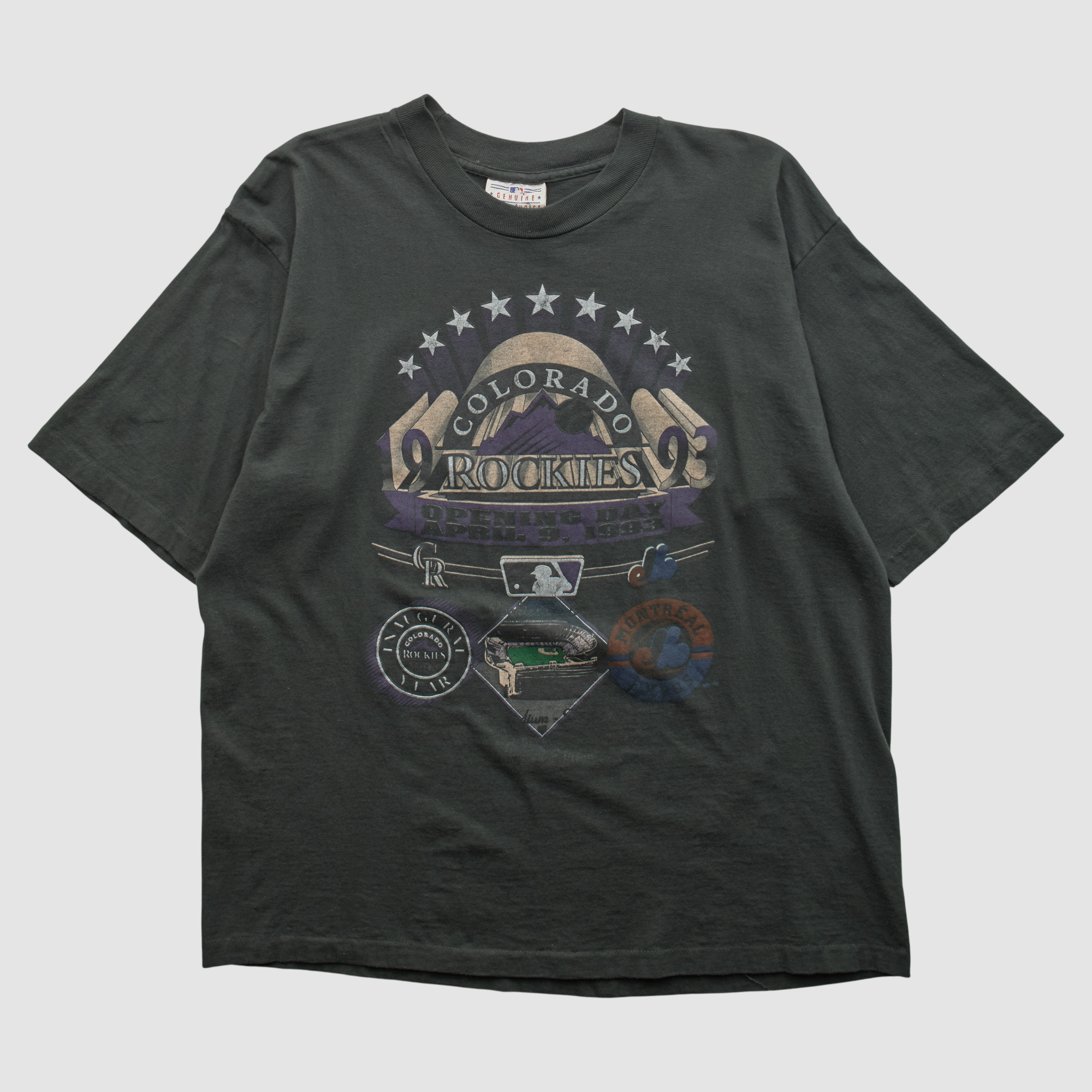 Colorado Rockies Genuine Merchandise 1993 T-shirt – Black – M by Fanatics Real Vintage Colorado Rockies Genuine Merchandise 1993 T-shirt – Black – M by Fanatics Real Vintage