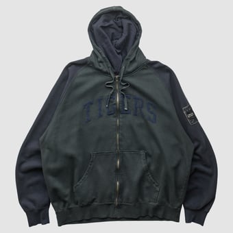 World Series Majestic 2000s Hooded Full Zip Jacket - Charcoal - XL by Fanatics Real Vintage