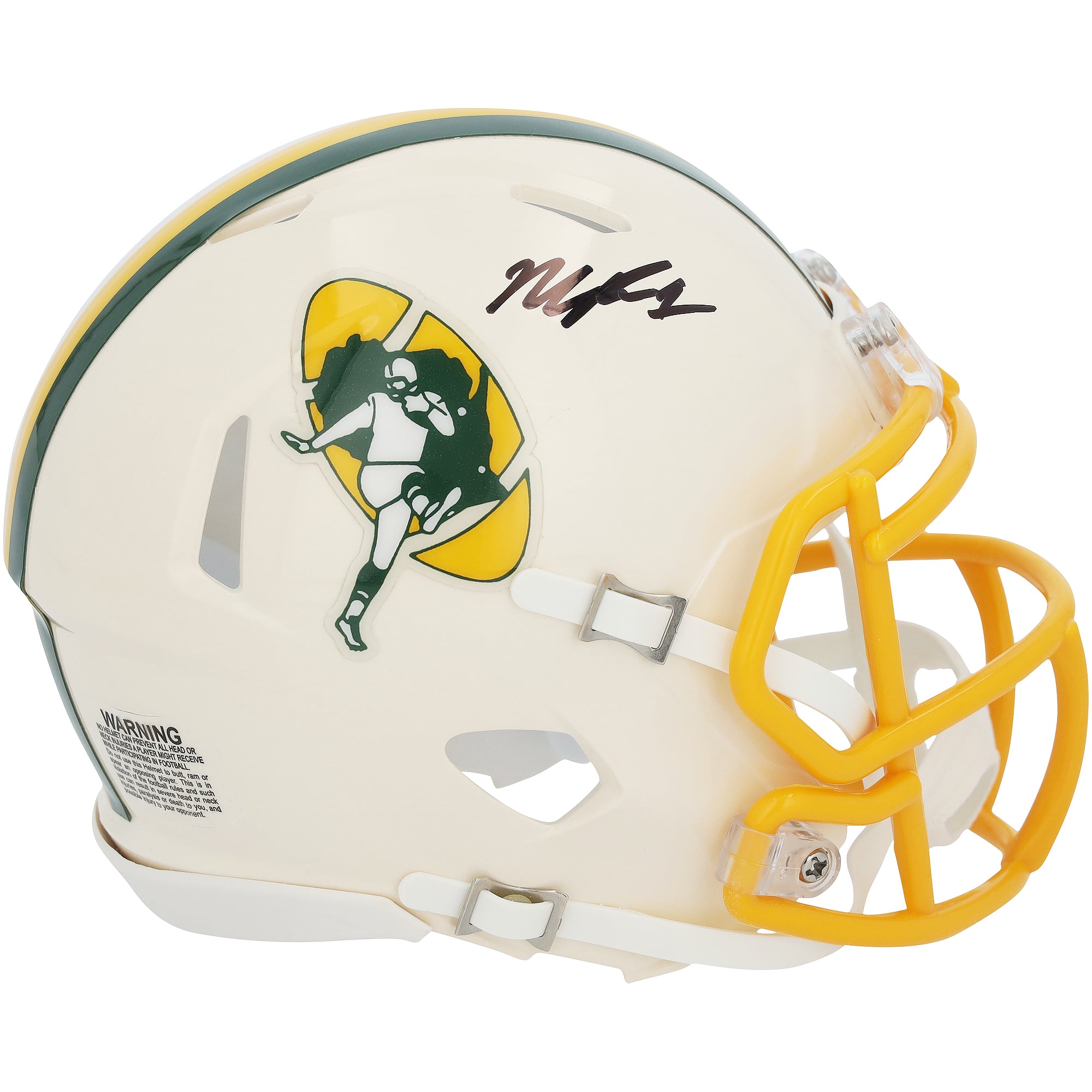 Casco mini Riddell Retro Speed ​​autografato da Micah Parsons dei Green Bay Packers