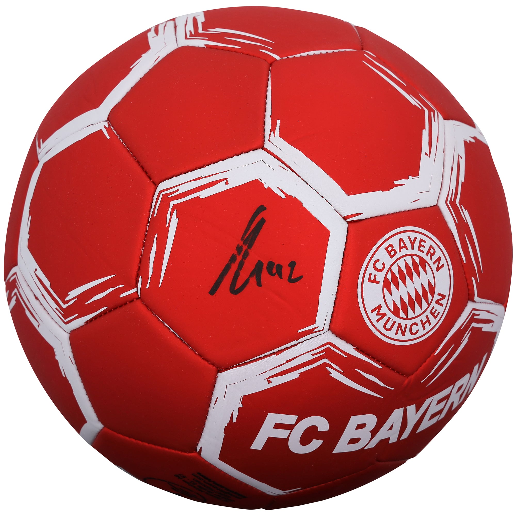 Lennart Karl Bayern Munich Autographed Red Bayern Team Soccer Ball