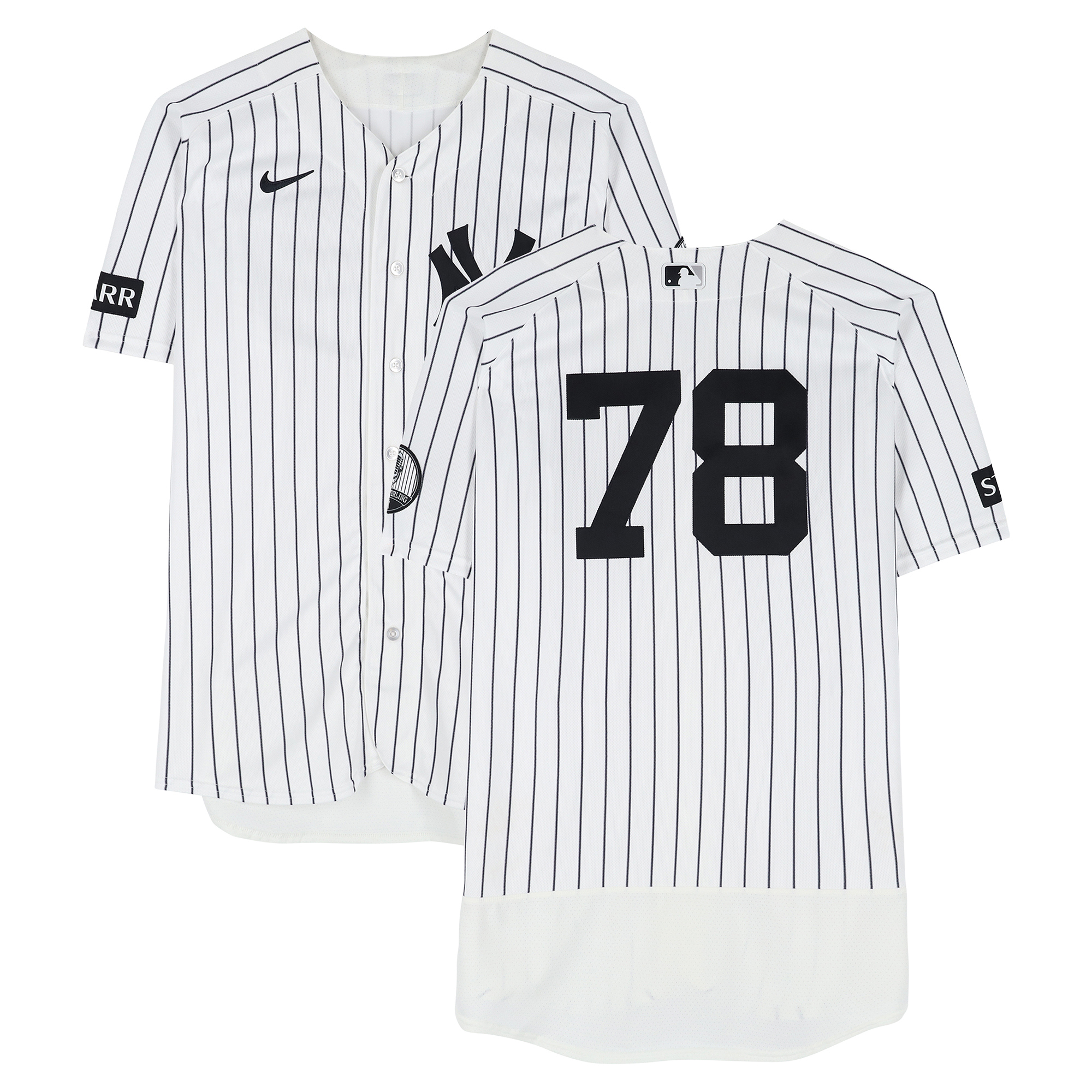 Spencer Jones New York Yankees Game-Used #78 White Nike Pinstripe Jersey vs. Chicago White Sox on June 16, 2026 - 1-3, HR, 2 RBI, 2 R