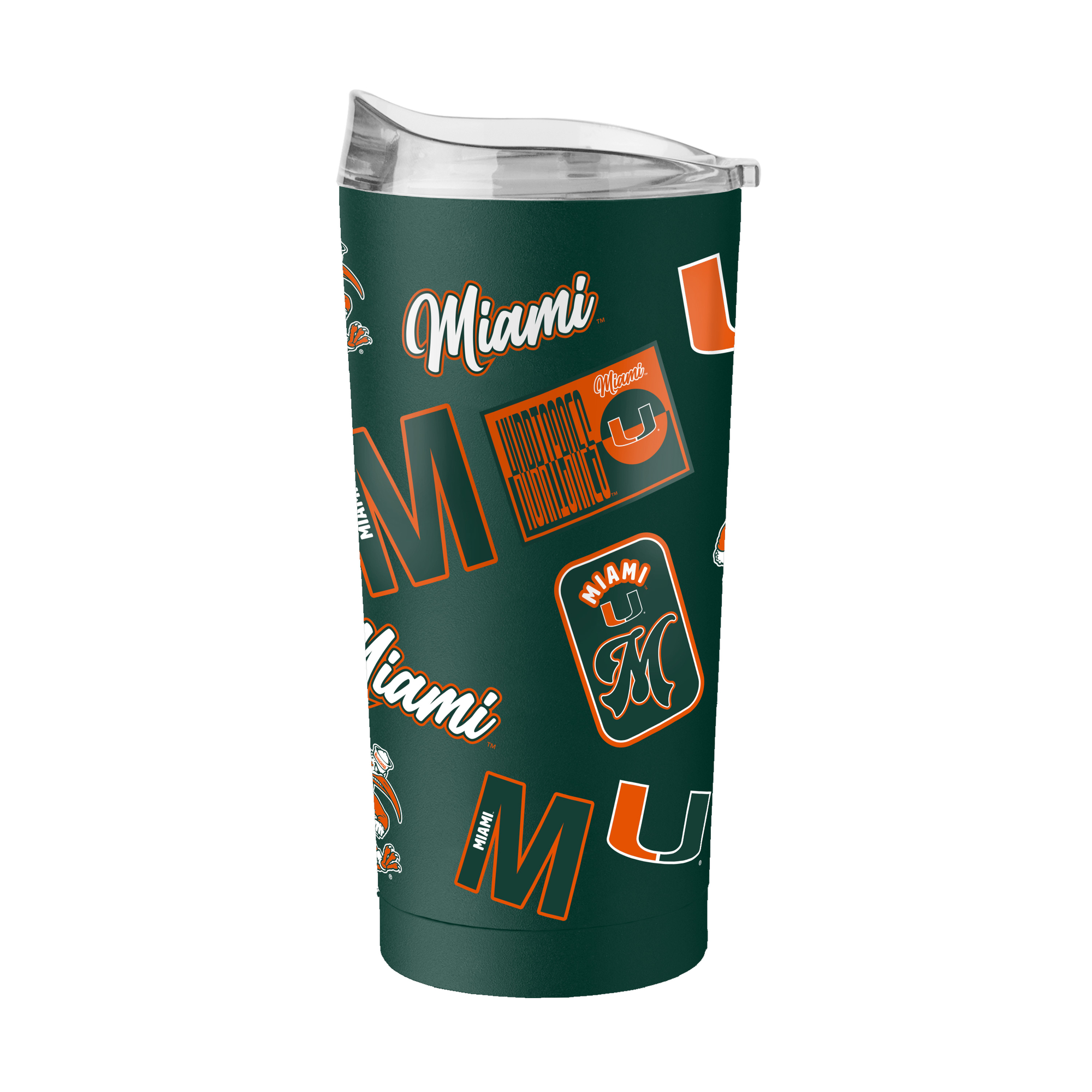 Logo Brands  Miami Hurricanes 20oz. Dreamweave Powder Coat Tumbler