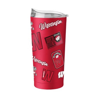 Logo Brands  Wisconsin Badgers 20oz. Dreamweave Powder Coat Tumbler